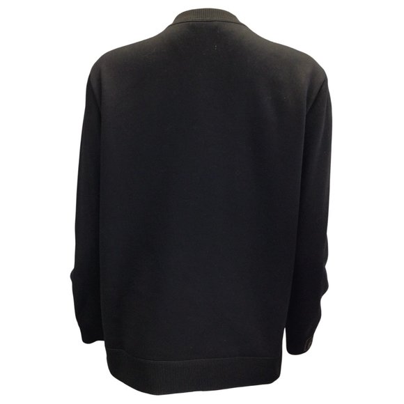 FENDI X KARL LAGERFELD 'KARL MONSTER' BLACK MINK FUR EMBELLISHED LONG SLEEVED CO - Picture 3 of 7